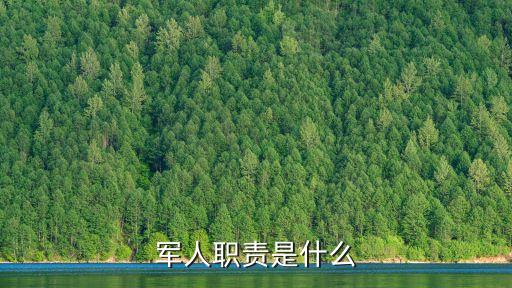 軍人職責(zé)是什么