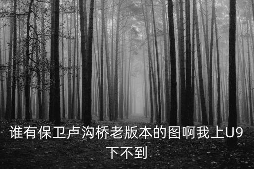 誰有保衛盧溝橋老版本的圖啊我上U9下不到