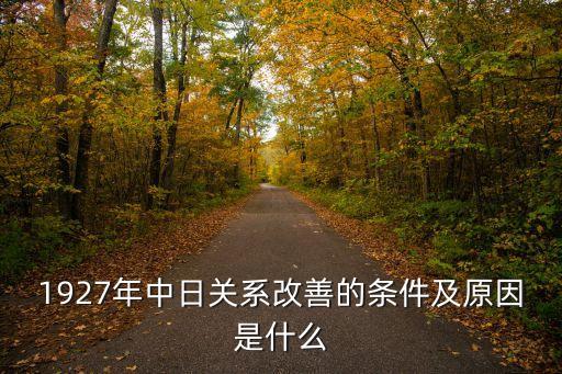 1927年中日關系改善的條件及原因是什么