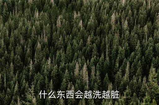 什么東西會越洗越臟