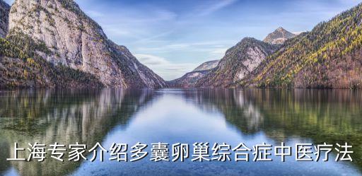上海專家介紹多囊卵巢綜合癥中醫(yī)療法