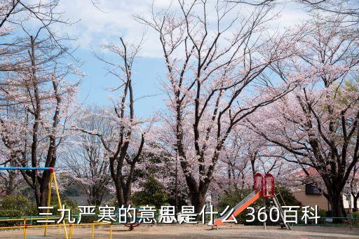 嚴寒的意思，三九嚴寒的意思是什么 360百科