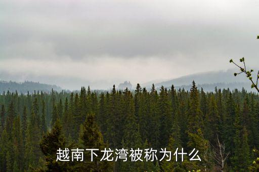 越南下龍灣被稱為什么