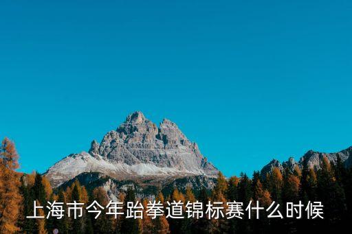 上海市今年跆拳道錦標(biāo)賽什么時(shí)候