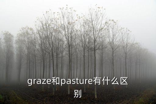 graze和pasture有什么區別