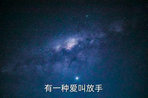 有一種愛叫放手
