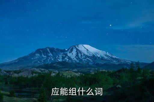 應能組什么詞