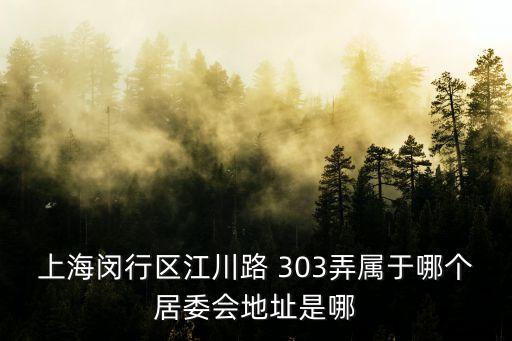 上海市江川路291弄地址，上海江川路在啥地方