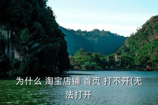 為什么 淘寶店鋪 首頁 打不開(無法打開