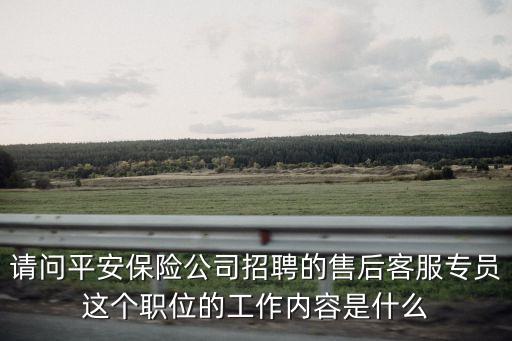 請問平安保險公司招聘的售后客服專員這個職位的工作內(nèi)容是什么