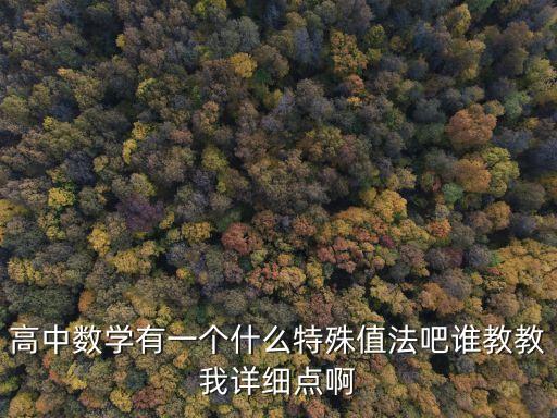 高中數(shù)學(xué)有一個(gè)什么特殊值法吧誰教教我詳細(xì)點(diǎn)啊