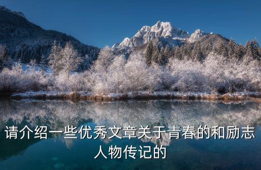 請(qǐng)介紹一些優(yōu)秀文章關(guān)于青春的和勵(lì)志人物傳記的