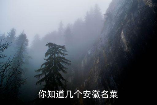 你知道幾個安徽名菜