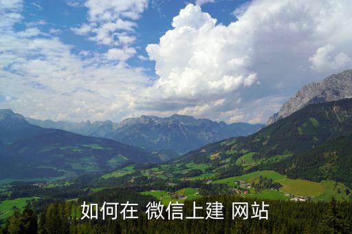 如何在 微信上建 網站