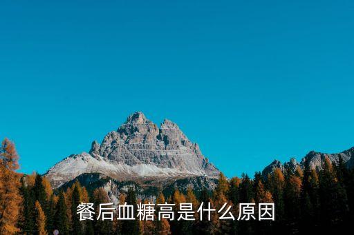 餐后血糖高是什么原因