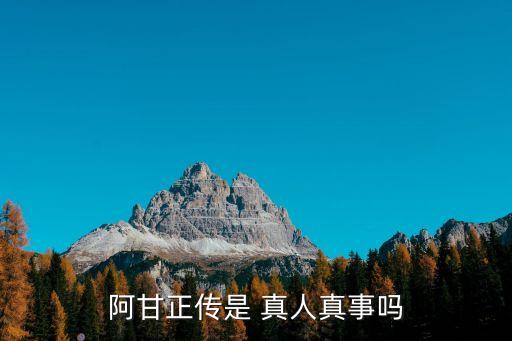 真人真事,阿甘不是真人真事深圳創業傳奇故事