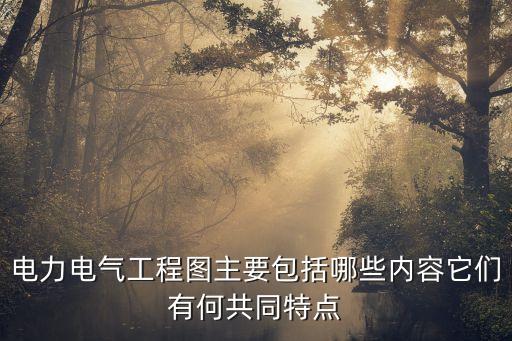 電力電氣工程圖主要包括哪些內容它們有何共同特點