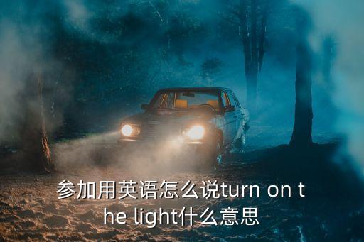 參加用英語怎么說turn on the light什么意思