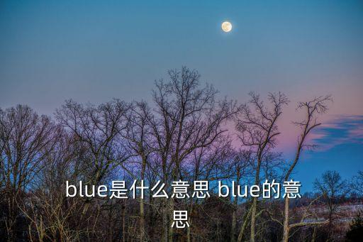  blue是什么意思 blue的意思