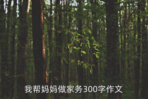 我幫媽媽做家務300字作文
