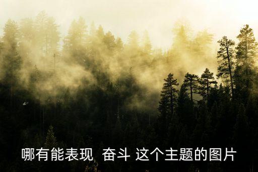 關于奮斗的圖片，哪有能表現  奮斗 這個主題的圖片