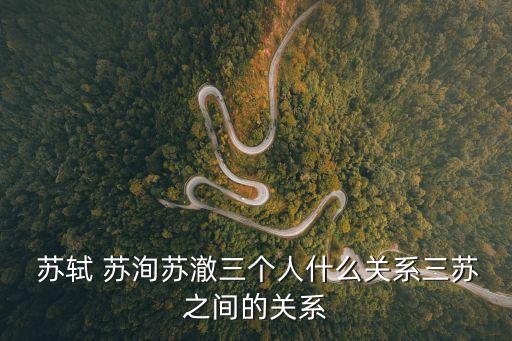 蘇軾蘇洵蘇轍三人的關系,蘇氏父子三人齊名蘇三