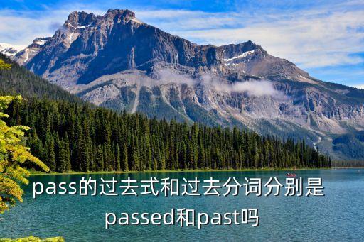 pass的過去式和過去分詞分別是 passed和past嗎
