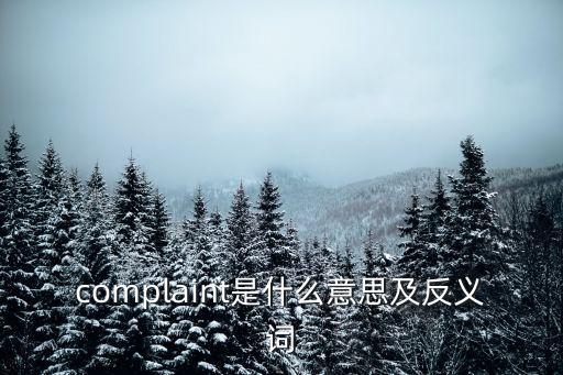 complaint是什么意思及反義詞