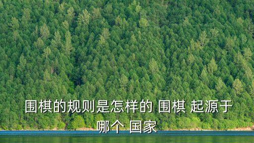 圍棋起源于哪個(gè)國(guó)家,圍棋起源在中國(guó)文化底蘊(yùn)深厚