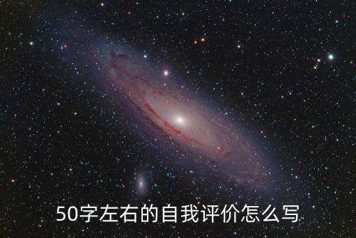 50字左右的自我評價怎么寫