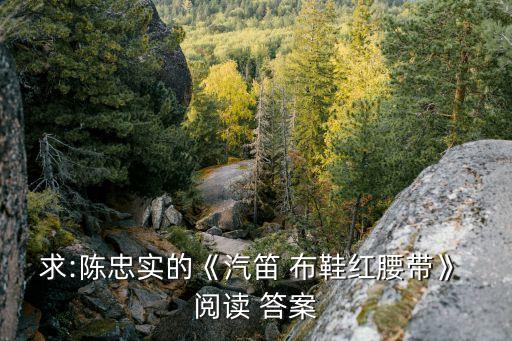 求:陳忠實的《汽笛 布鞋紅腰帶》 閱讀 答案
