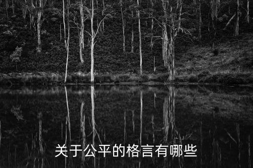 公平的名言，跟公平有關的名言