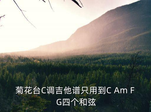 菊花臺吉他譜c調，菊花臺C調吉他譜只用到C Am F G四個和弦