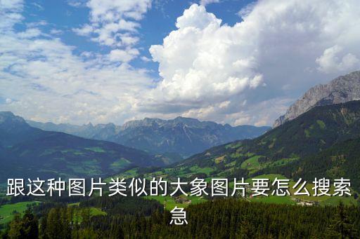 跟這種圖片類似的大象圖片要怎么搜索急