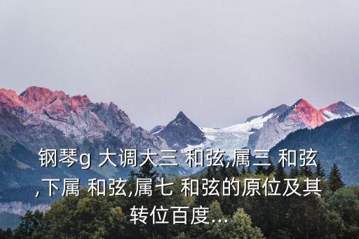 鋼琴g 大調(diào)大三 和弦,屬三 和弦,下屬 和弦,屬七 和弦的原位及其轉(zhuǎn)位百度...