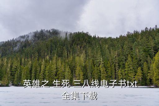  英雄之 生死 三八線電子書txt全集下載