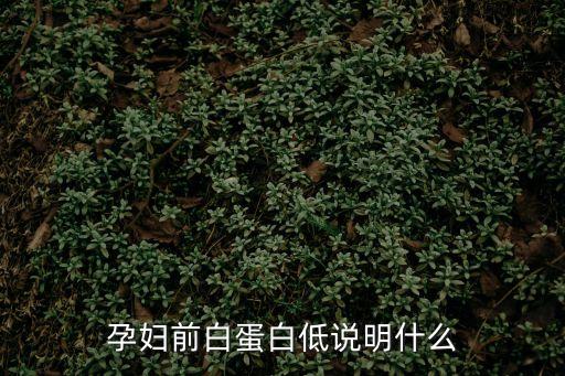 孕婦白蛋白低是怎么回事，孕婦前白蛋白低說明什么