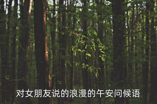 對女朋友說的浪漫的午安問候語