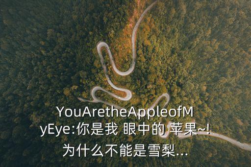 YouAretheAppleofMyEye:你是我 眼中的 蘋果~!為什么不能是雪梨...