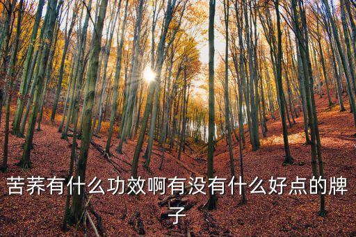 苦蕎有什么功效啊有沒有什么好點的牌子
