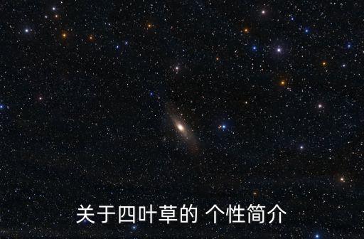 關于四葉草的 個性簡介