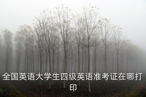 四六級準考證打印，全國英語大學生四級英語準考證在哪打印