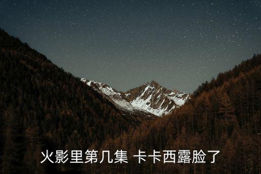 火影里第幾集 卡卡西露臉了