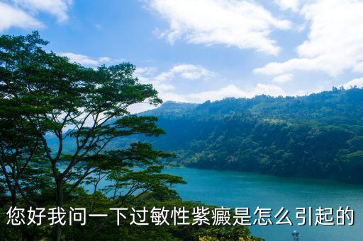 您好我問一下過敏性紫癜是怎么引起的