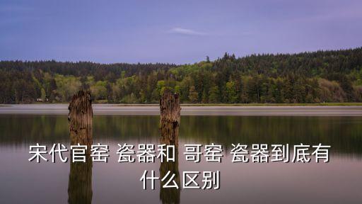 宋代官窯 瓷器和 哥窯 瓷器到底有什么區(qū)別