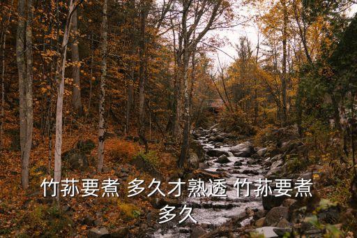 竹蓀煮多久,竹蓀要煮多久?可以放入淡鹽水
