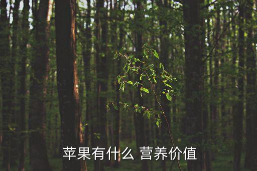 蘋果有什么營養,蘋果營養價值:1.2萬8000元