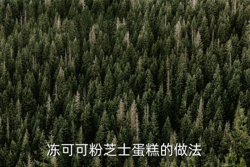 凍可可粉芝士蛋糕的做法