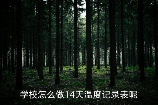 學校怎么做14天溫度記錄表呢