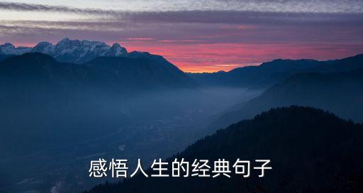 感悟人生的經(jīng)典句子